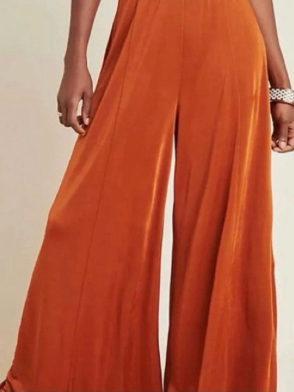 Kori satin elastic waist pants in sz. M